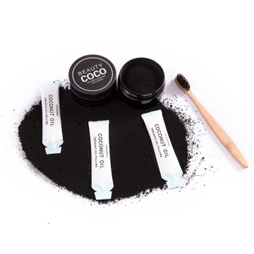 Coconut briquette activated charcoal powder for whitening teeth